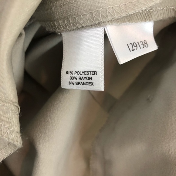 Ann Taylor LOFT Petite Beige Cropped Dress Pants - Picture 6 of 8